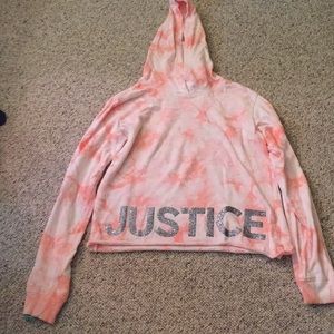 Justice girls cropped hoodie